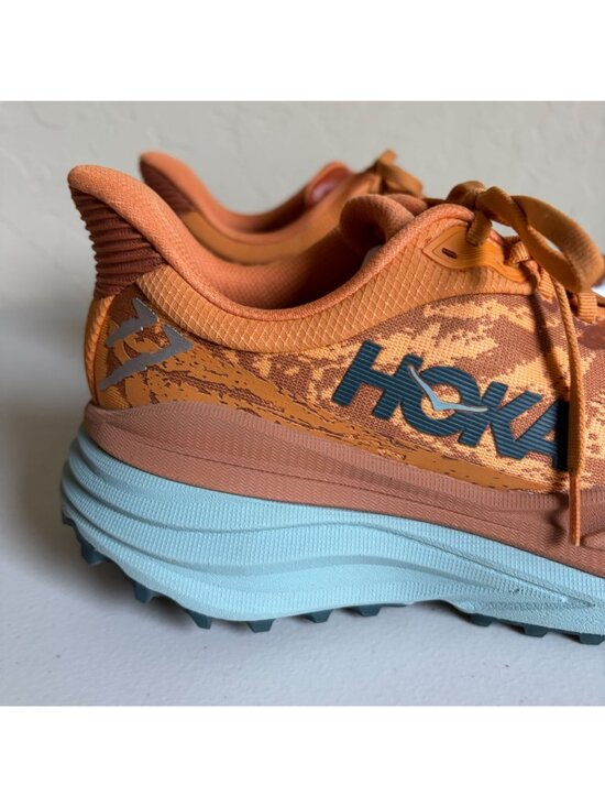 NWOB HOKA One One Stinson ATR 7 Trail Running Shoes Amber Haze Teal Midsole Men\' main image 4